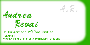 andrea revai business card